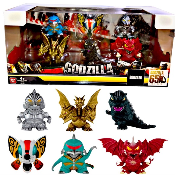 NEW Godzilla 65th Anniversary  Figure 6-Pack Set - Picture 1 of 5